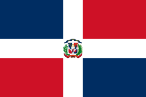 Drapeau de la République dominicaine.