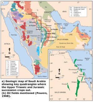 Carte géologique de l’Arabie Saoudite