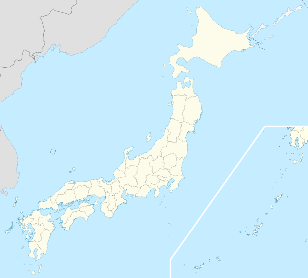 Carte vierge du Japon.