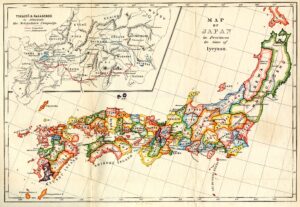 Carte féodale du Japon 1564-73