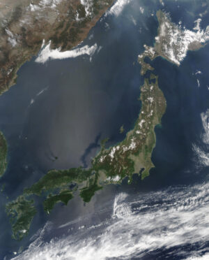 Image satellite du Japon