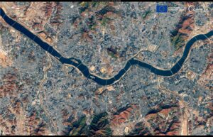 Séoul visible sur cette image acquise par l'un des satellites Copernicus Sentinel-2 le 3 décembre 2023.