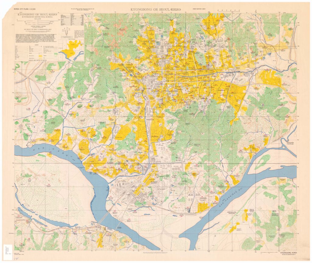 Carte de Séoul de 1946.