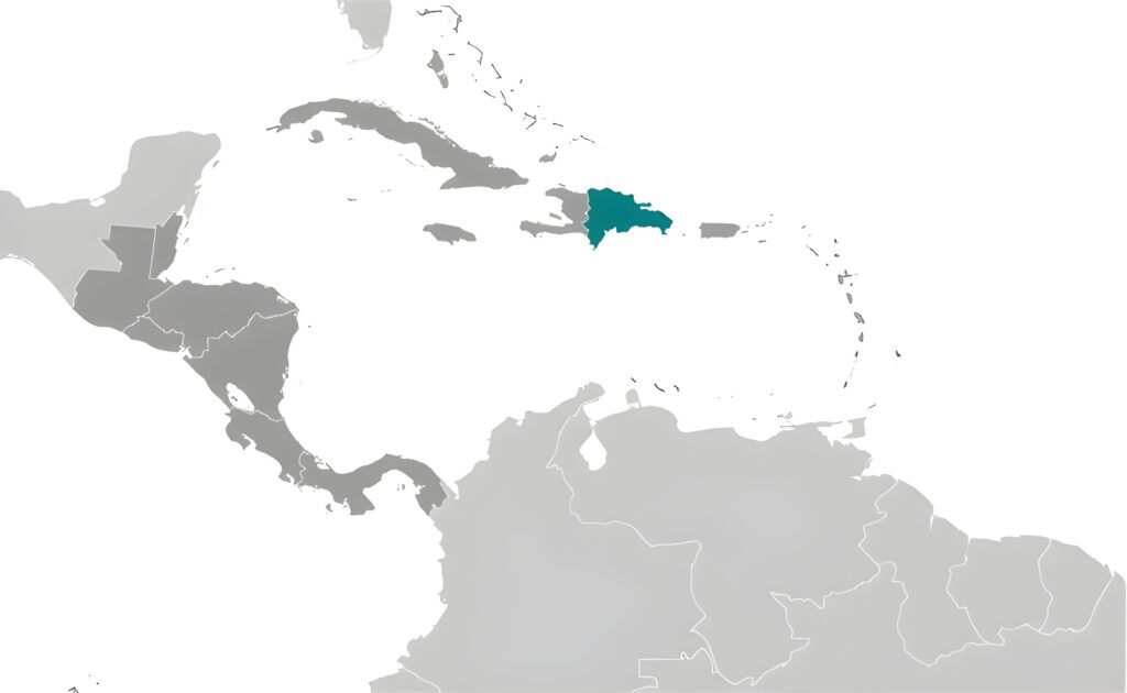 Carte de localisation de la République dominicaine