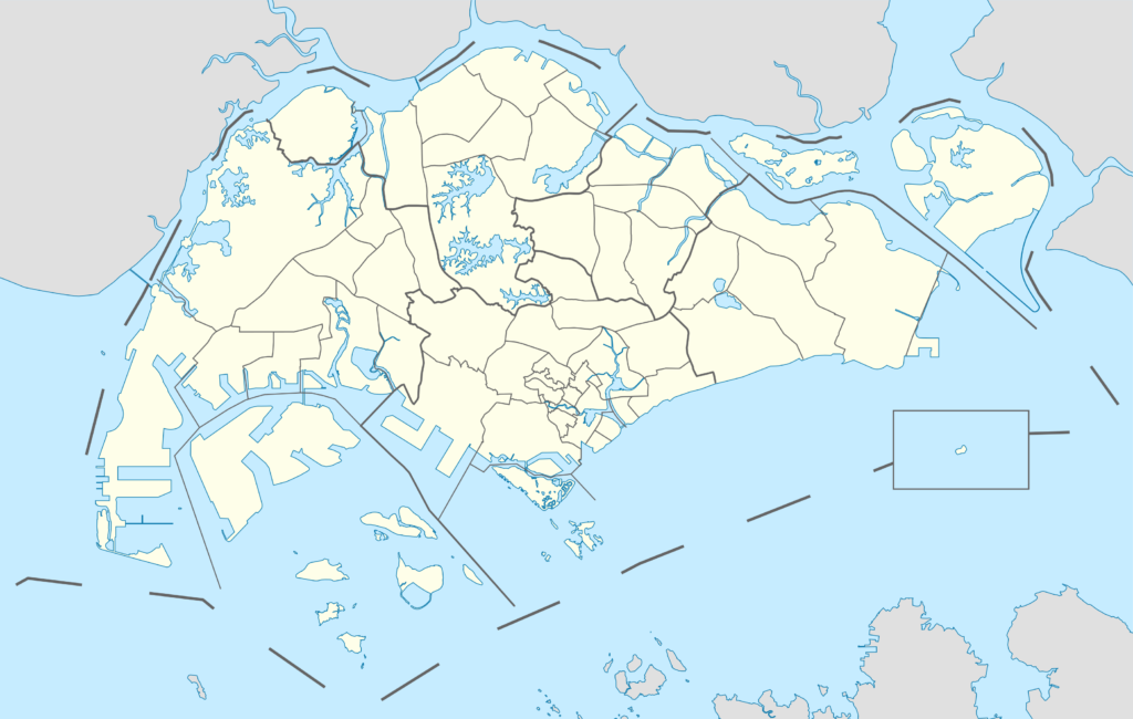 Carte vierge de Singapour.