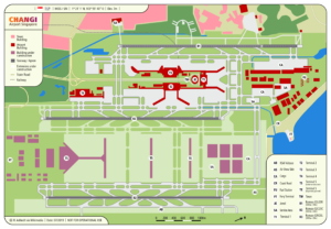 Plan de l’aéroport Changi de Singapour