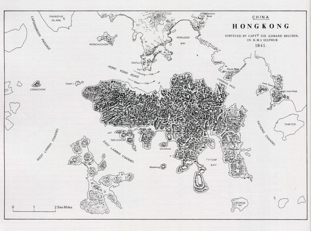 Carte de Hong Kong de 1841.