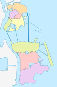 Carte vierge colorée de Macao.