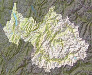 Carte physique du département de la Savoie