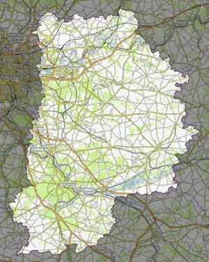 Carte physique du département de Seine-et-Marne