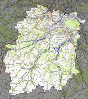 Carte physique du département de l’Essonne