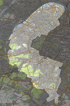 Carte physique du département des Hauts-de-Seine