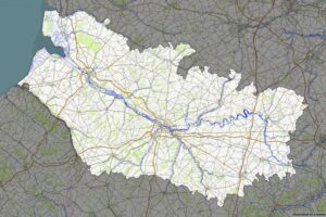 Carte physique du département de la Somme