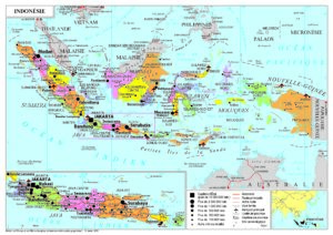 Carte politique de l’Indonésie