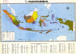 Carte politique de l’Indonésie de 1984.