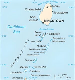 Principales villes de Saint-Vincent-et-les Grenadines