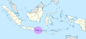 Carte de localisation de Bali en Indonésie.