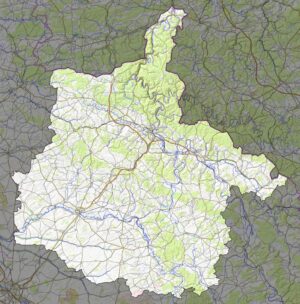 Carte physique du département des Ardennes