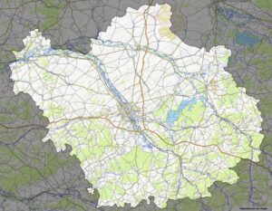 Carte physique du département de l’Aube