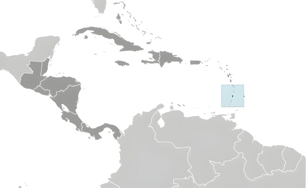 Carte de localisation de Saint-Vincent-et-les-Grenadines