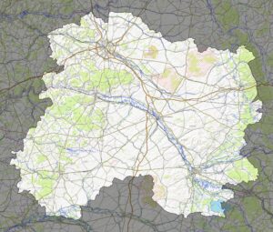 Carte physique du département de la Marne