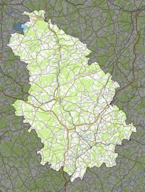 Carte physique du département de la Haute-Marne