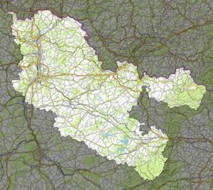 Carte physique du département de la Moselle