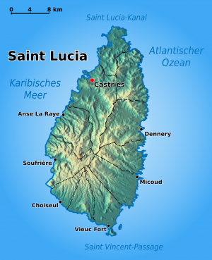 Carte de Sainte-Lucie