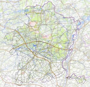 Carte physique du Limbourg