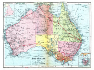 Carte politique de l'Australie de 1936.