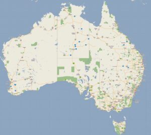 Carte routière de l’Australie