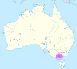 Carte de localisation de Melbourne en Australie.