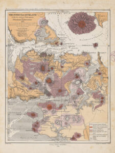 Carte du champ volcanique d'Auckland 1859.