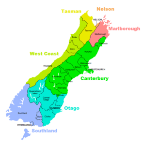 Autorités territoriales de l'île du Sud, Nouvelle-Zélande.