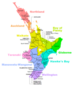Autorités territoriales de l'île du Nord, Nouvelle-Zélande.