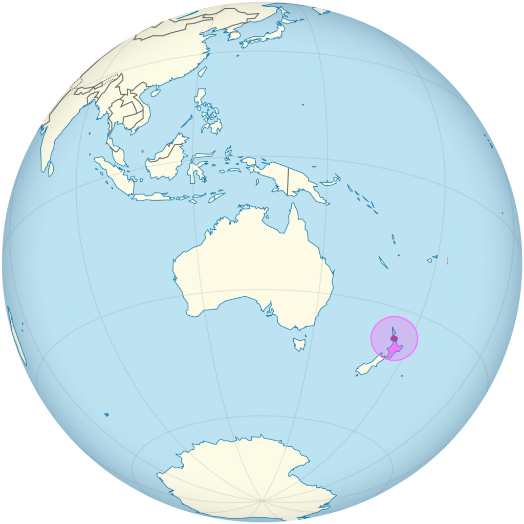 Carte de localisation d'Auckland.