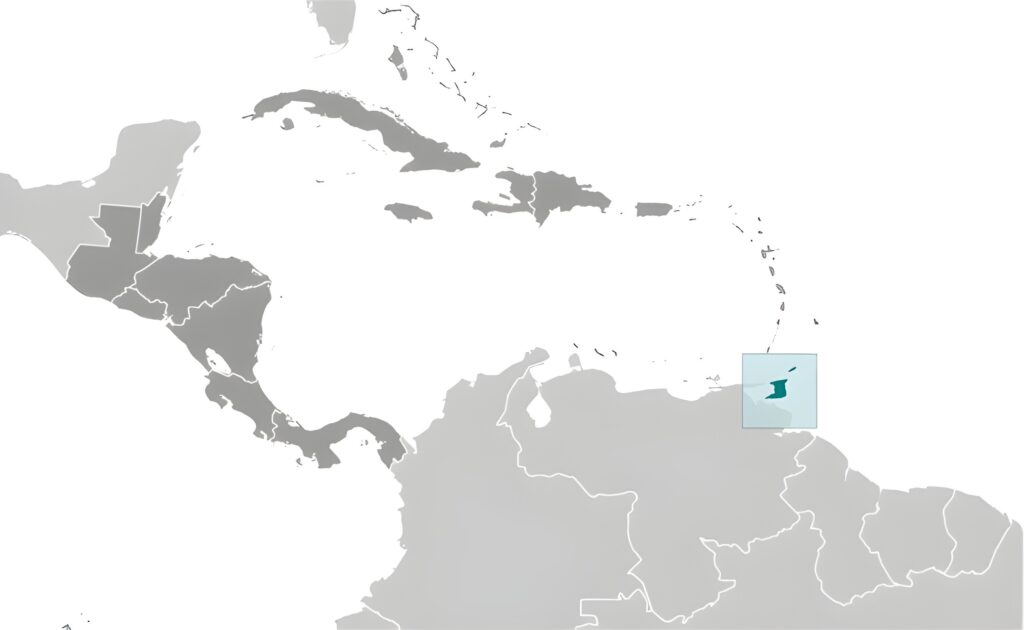 Carte de localisation de Trinité-et-Tobago