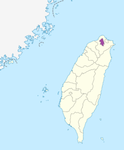 Carte de localisation de Taipei.