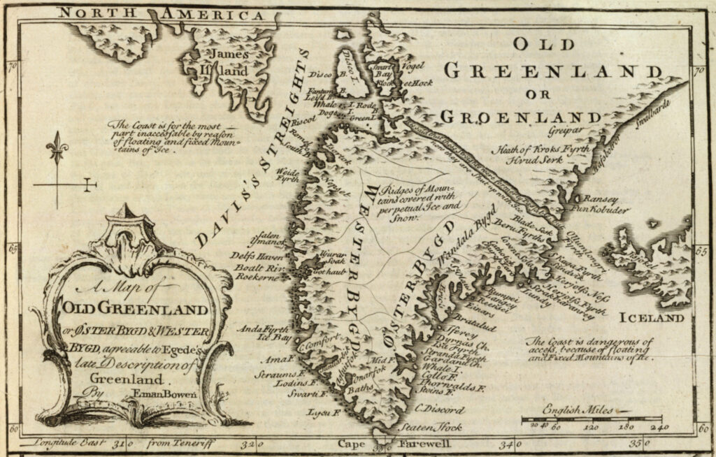 Carte du Groenland de 1747.