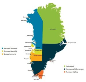 Carte politique du Groenland