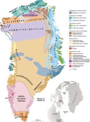 Carte géologique du Groenland