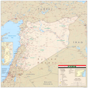 Carte politique de la Syrie de 2004.