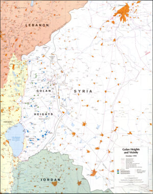 Carte du plateau du Golan