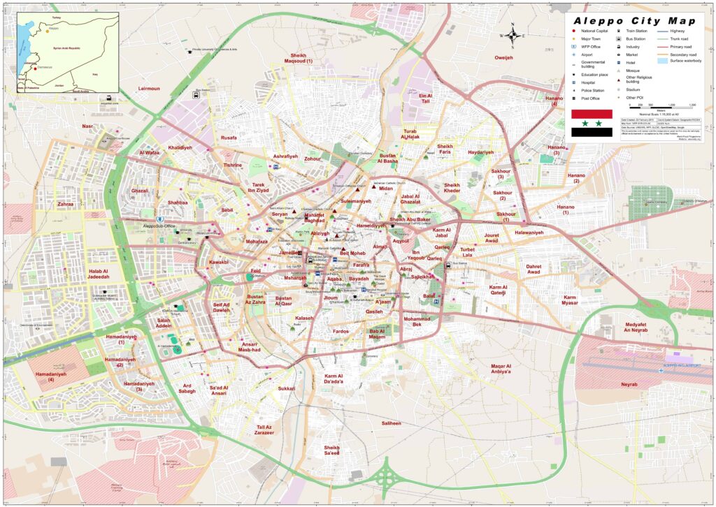 Carte d'Alep.