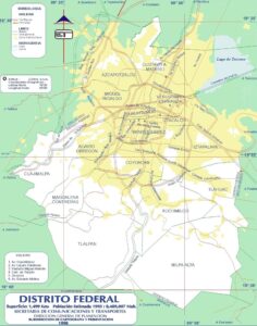 Carte du district fédéral de 1998.