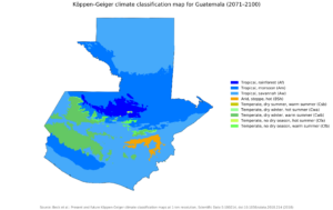 Carte climatique du Guatemala