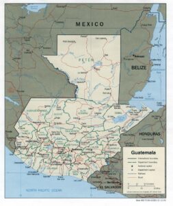 Carte politique du Guatemala de 2000 de la CIA.