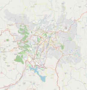 Carte de la région métropolitaine de Guatemala City.