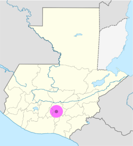 Carte de localisation de la ville de Guatemala.