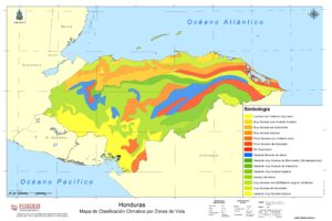 Carte climatique du Honduras